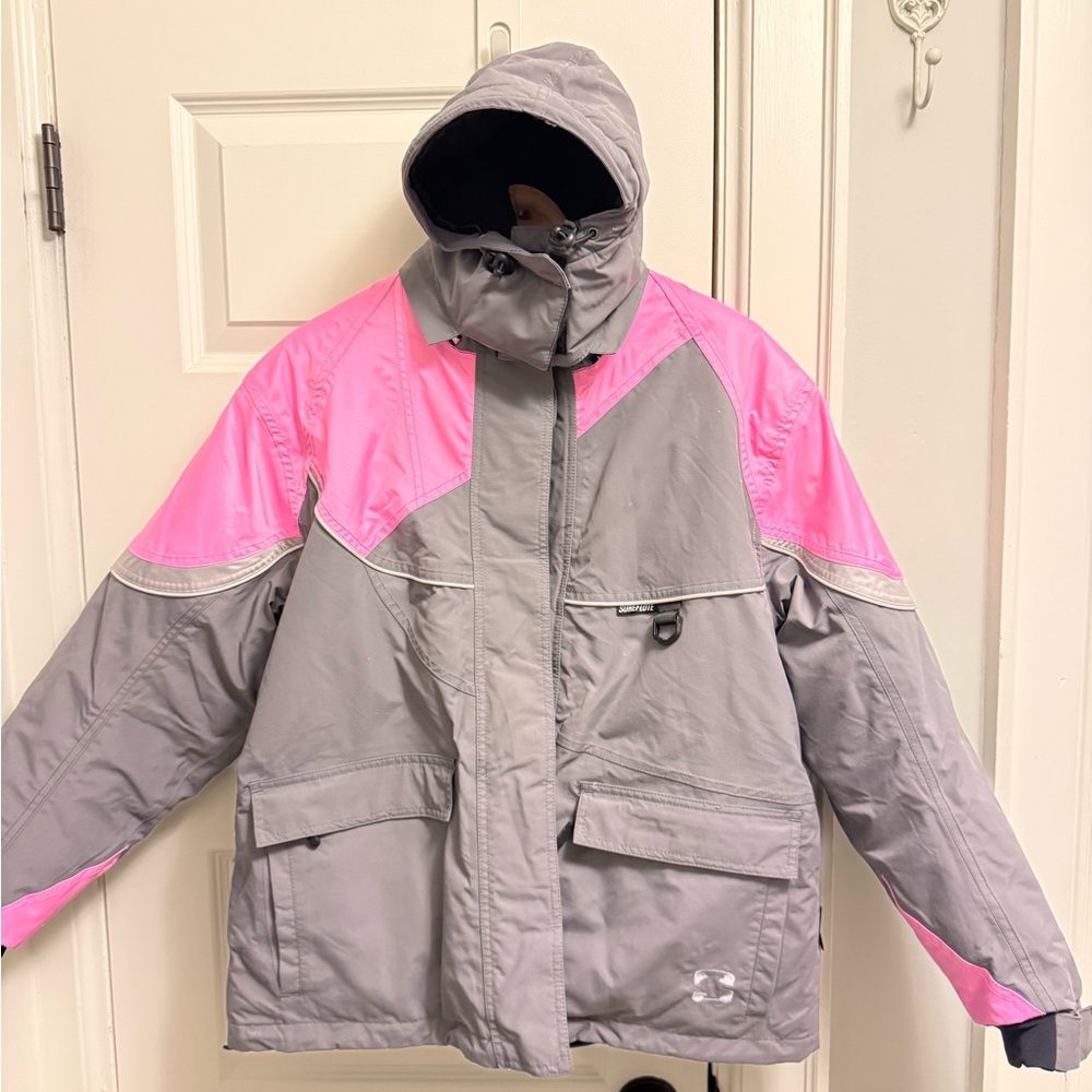 Striker Ice Women's Pink and Gray Prism Jacket- Size 10